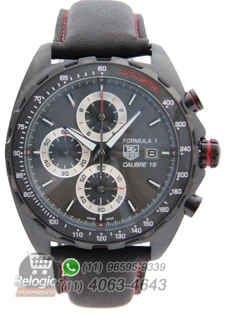 Relógio Réplica Tag Heuer Calibre 16 Black